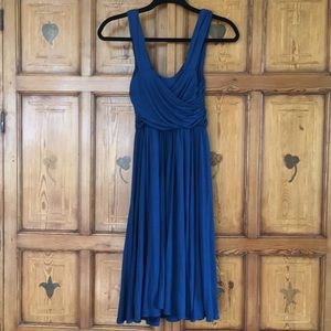 Anthropologie Deletta peacock blue dress